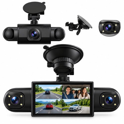 CÁMARA DE CARRO 4 CANALES FULL HD 1080P